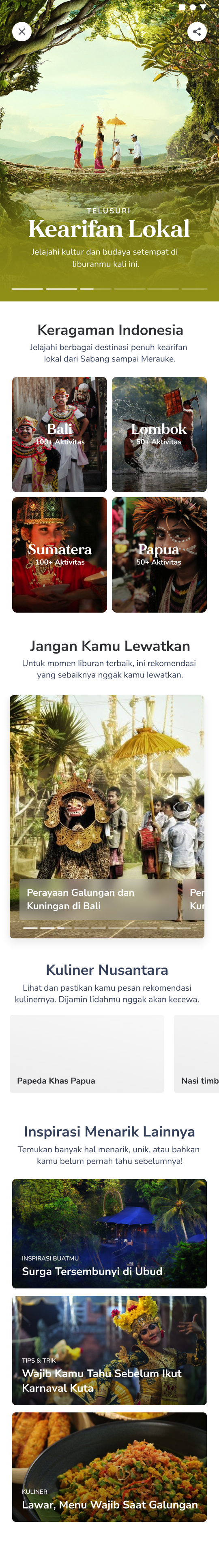 Curation Page design