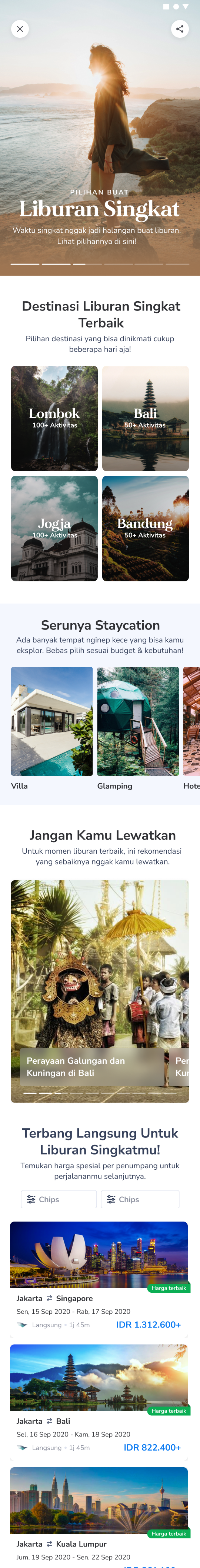 Quick Escape curation page